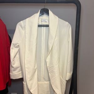 White Cardigan Blazer